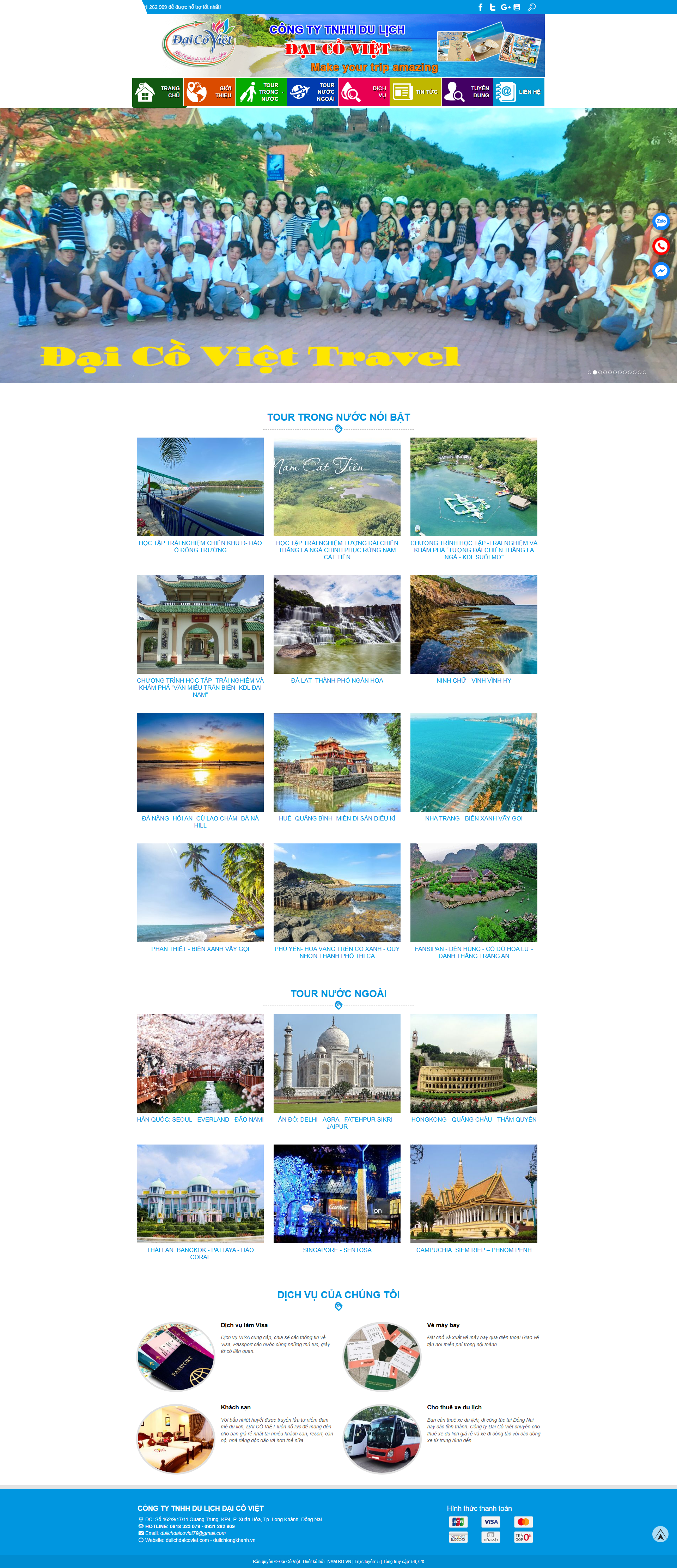 LAYOUT TỔ CHỨC TOUR DU LỊCH